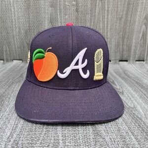 ATL Braves 1995 World Series Peach Adjustable Cap Hat Wool Acrylic‎